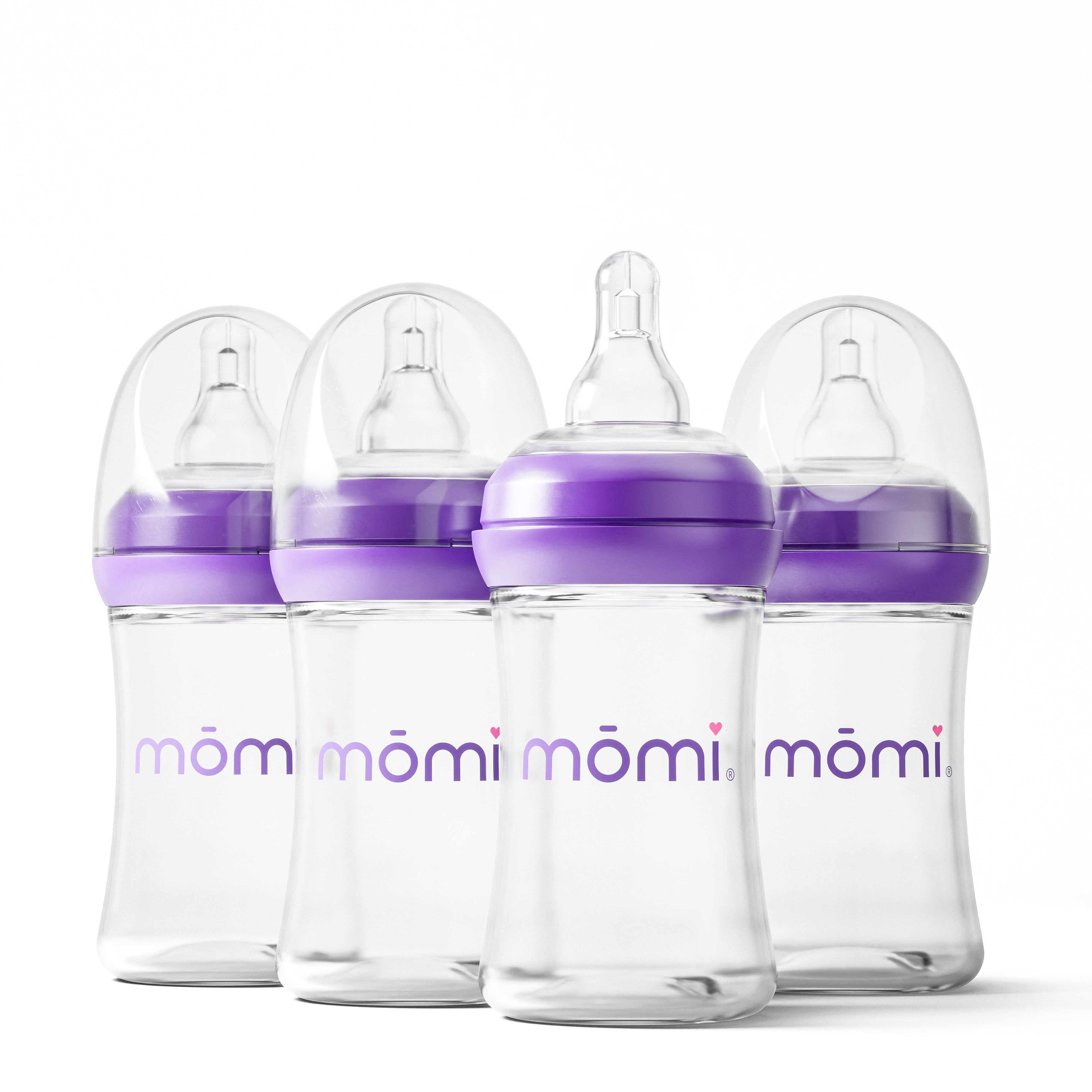 mōmi breast-like glass baby bottle sets in 4oz