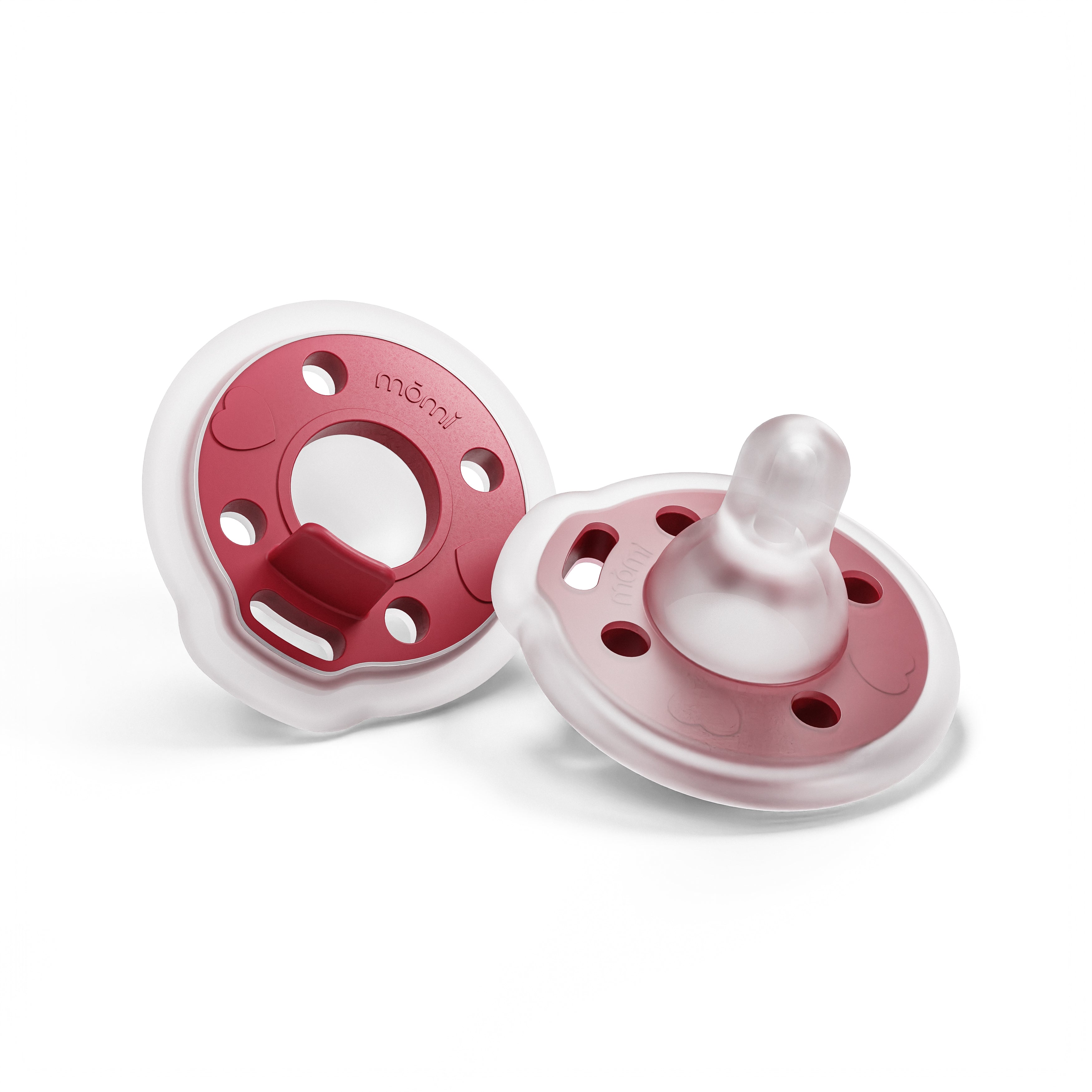 mōmi babypace pacifier 2-set - cranberry
