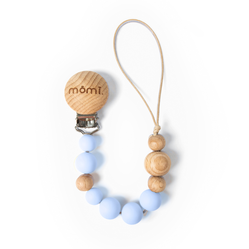 mōmi babypace pacifier clip - cloudless