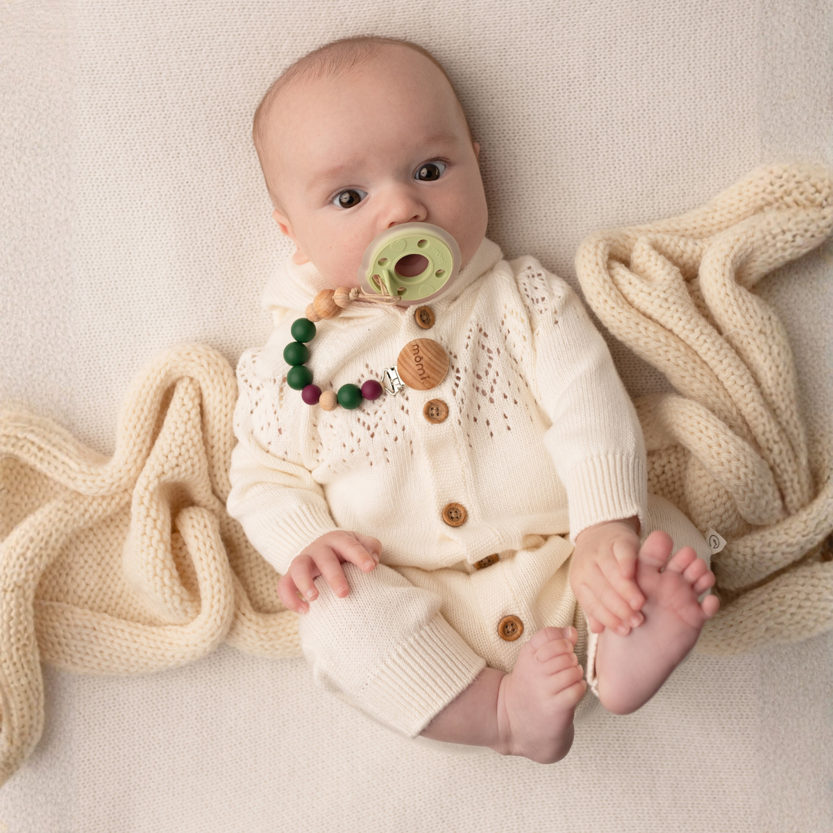 mōmi babypace pacifier gift set - holly