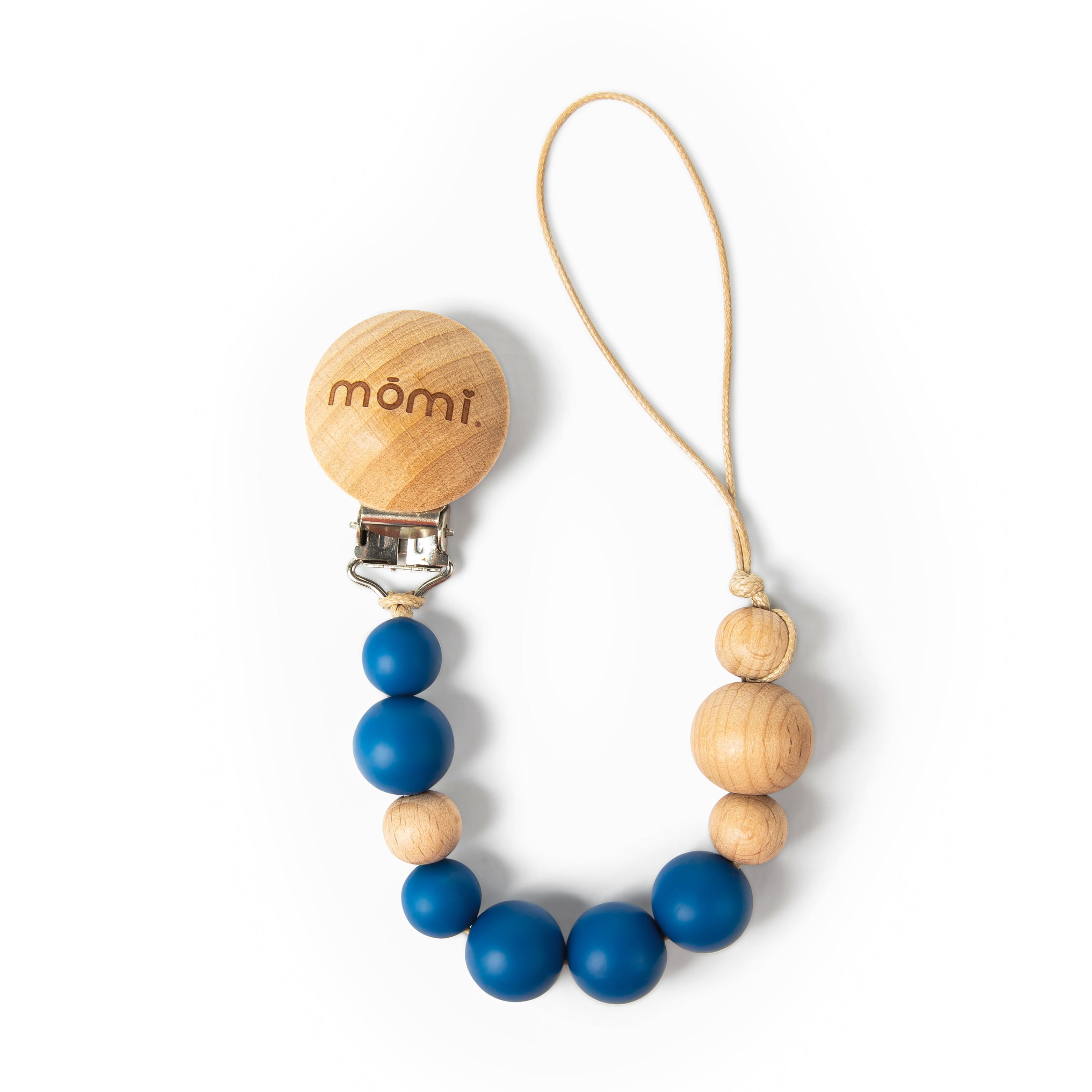 mōmi babypace pacifier clip - lapis