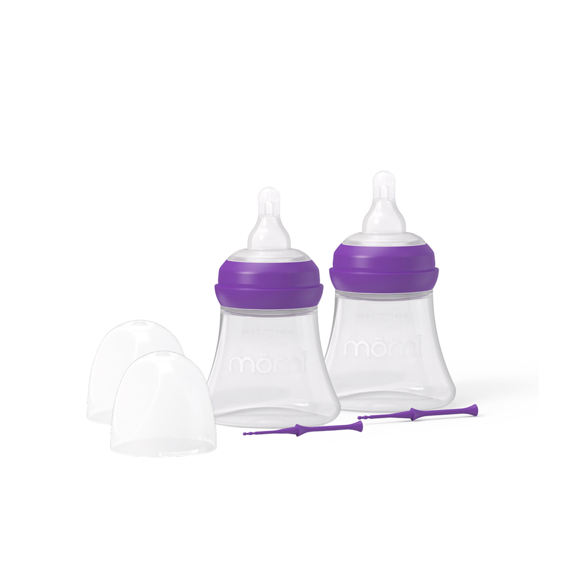 mōmi breast-like bottle set, plastic