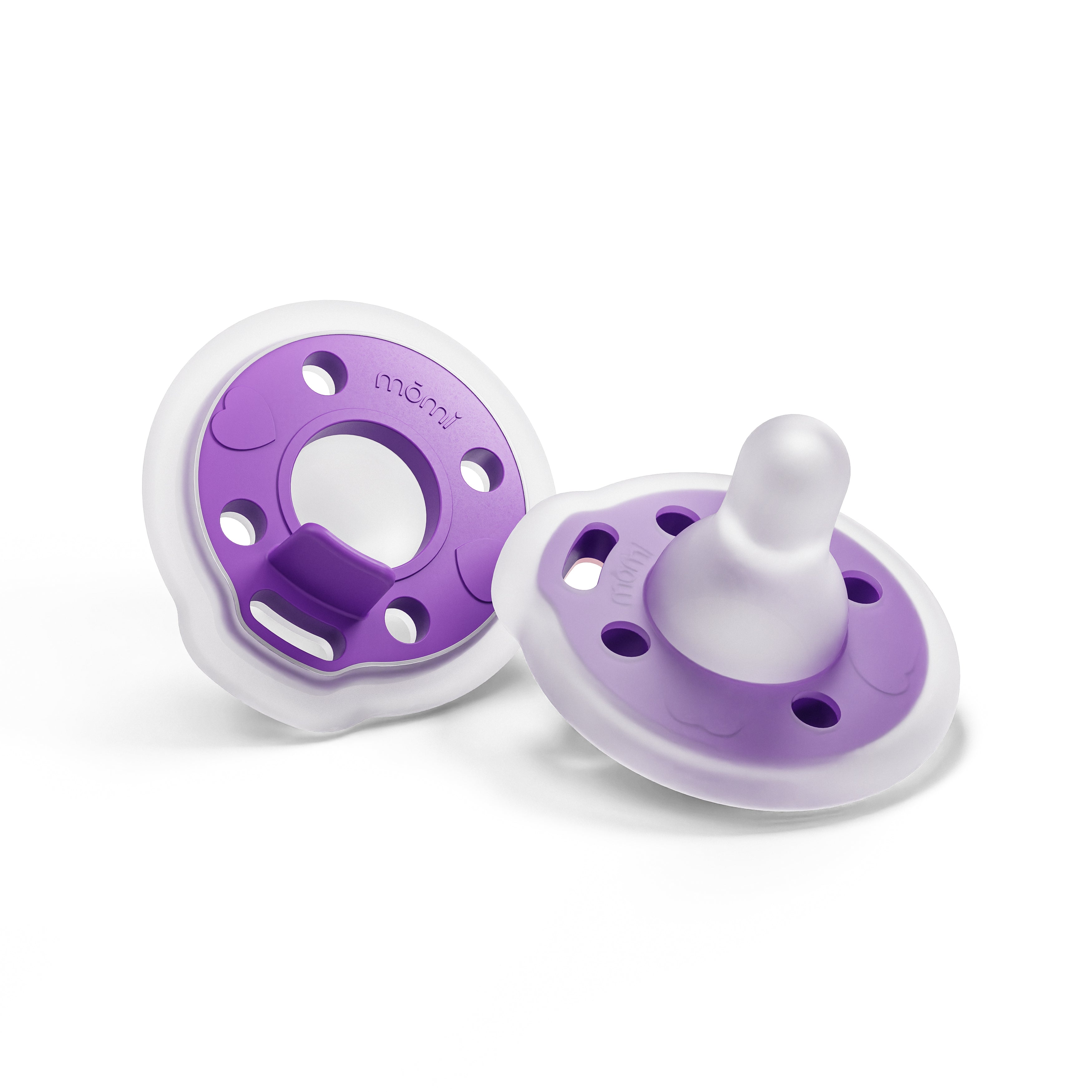 mōmi babypace pacifier 2-set -purple