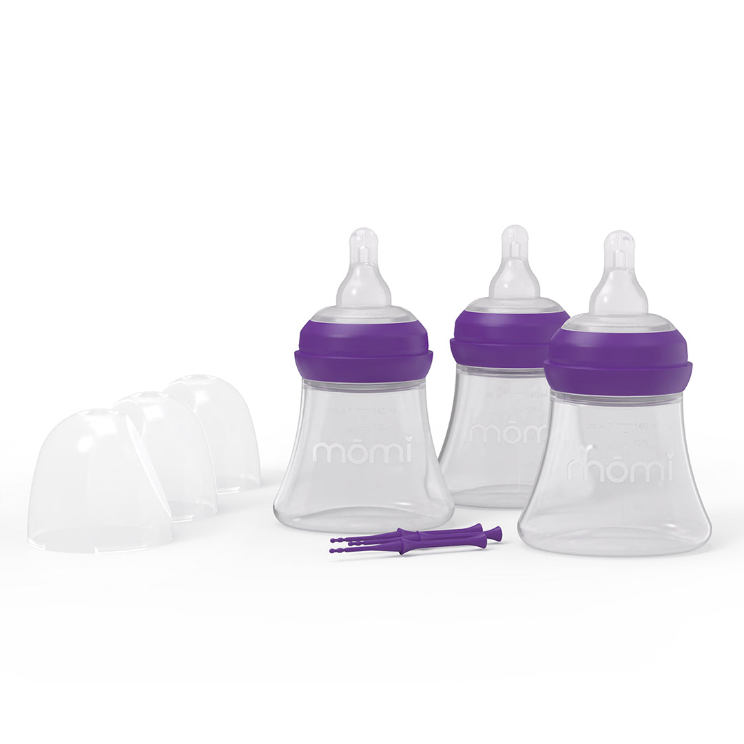 mōmi breast-like bottle set, plastic