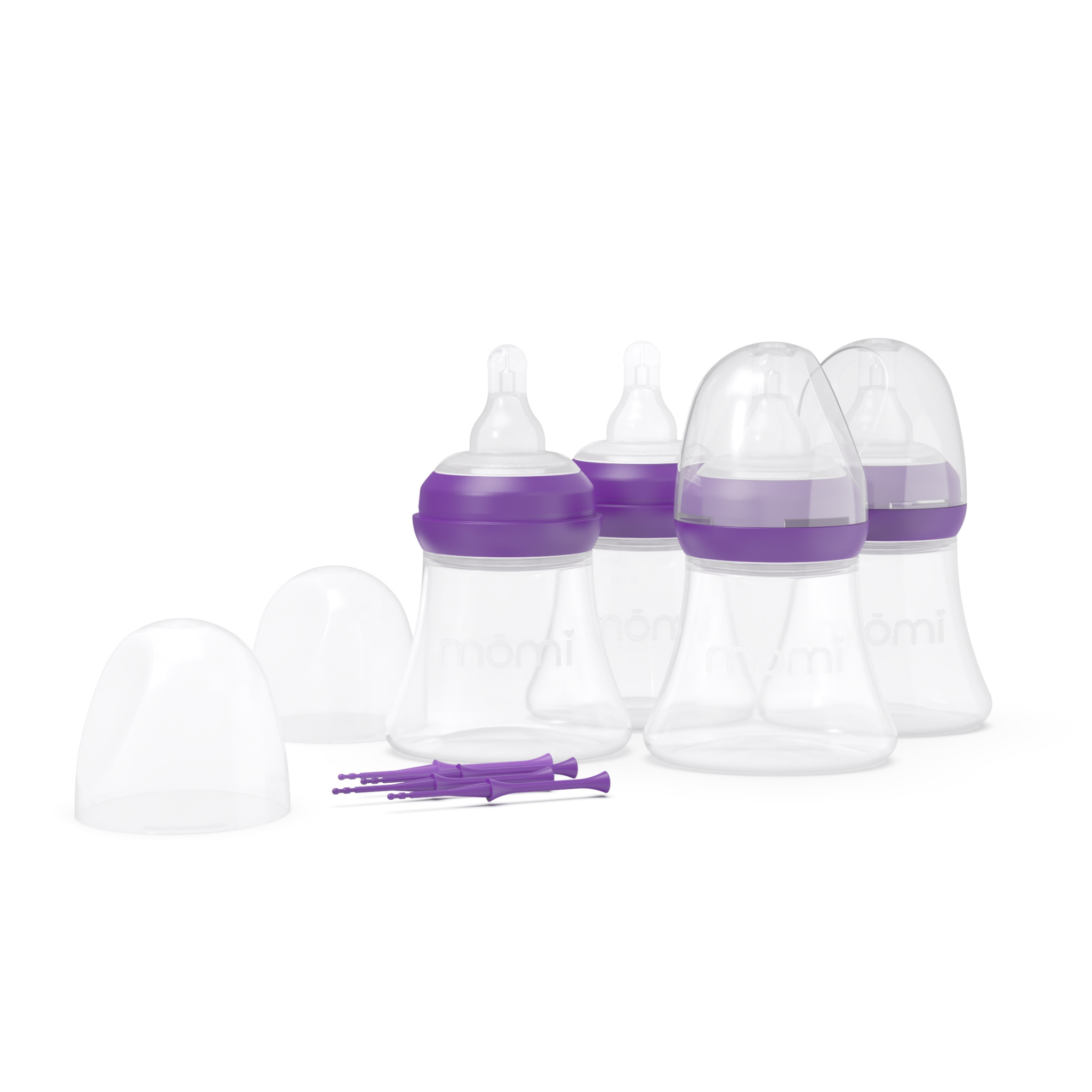 mōmi breast-like bottle set, plastic