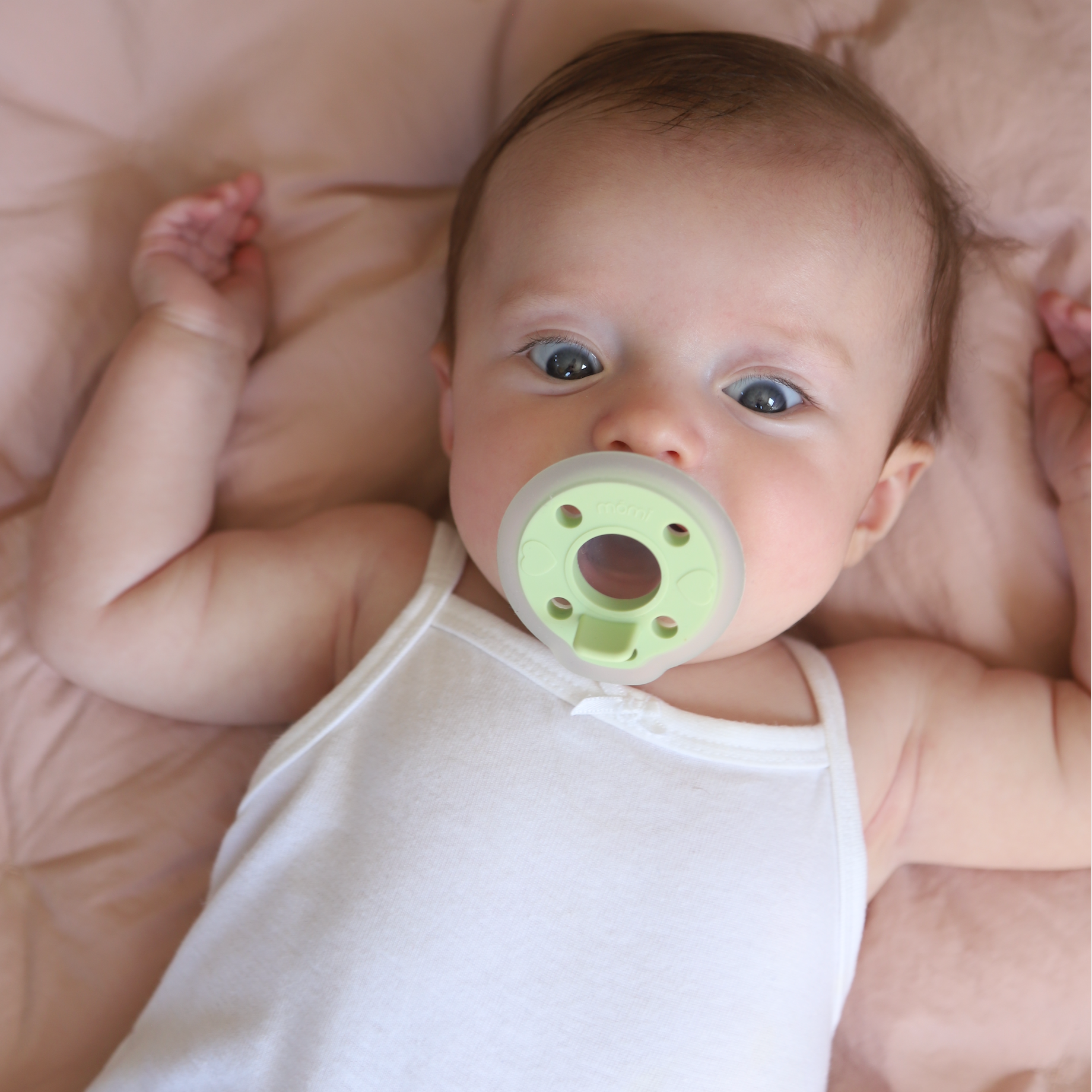 mōmi babypace pacifier - pistachio