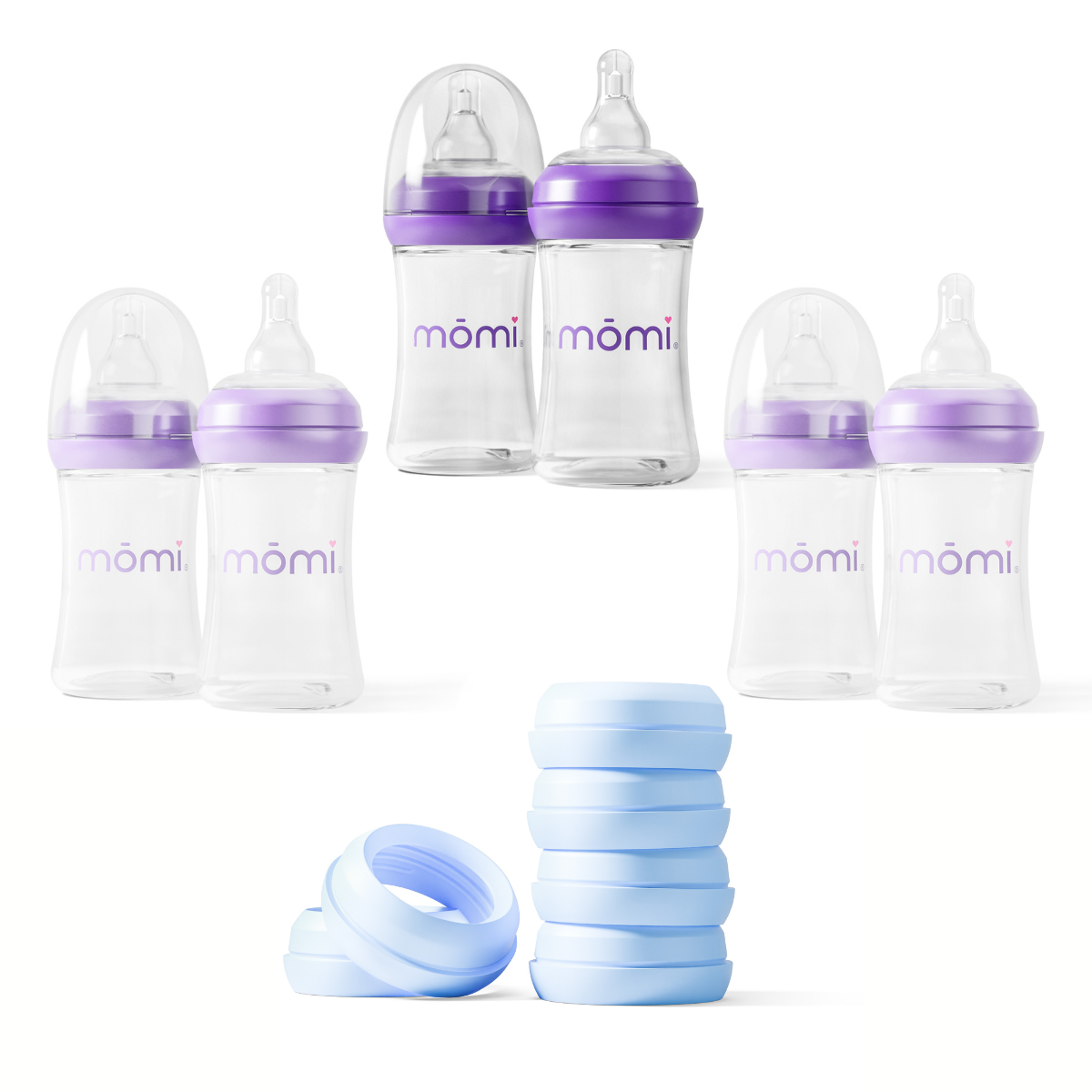 mōmi vibes breast-like bottle sets - cloudless