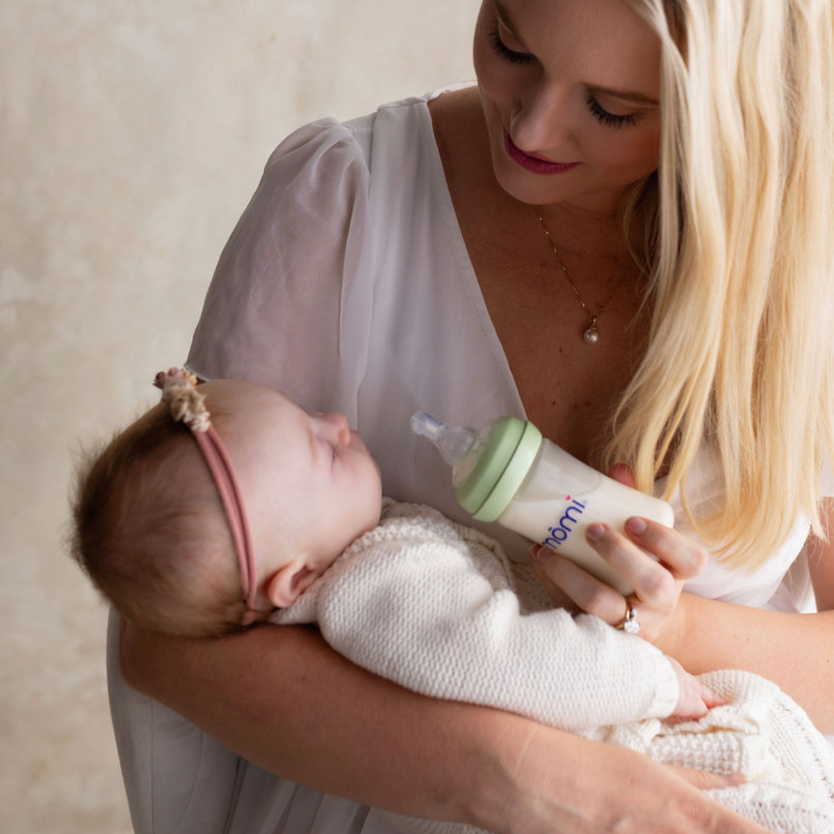 momi vibes breast-like bottle sets - pistachio