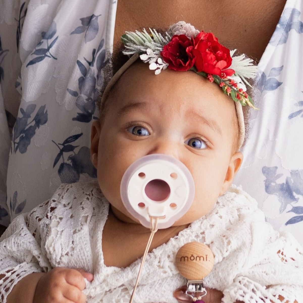 mōmi babypace pacifier - pearl