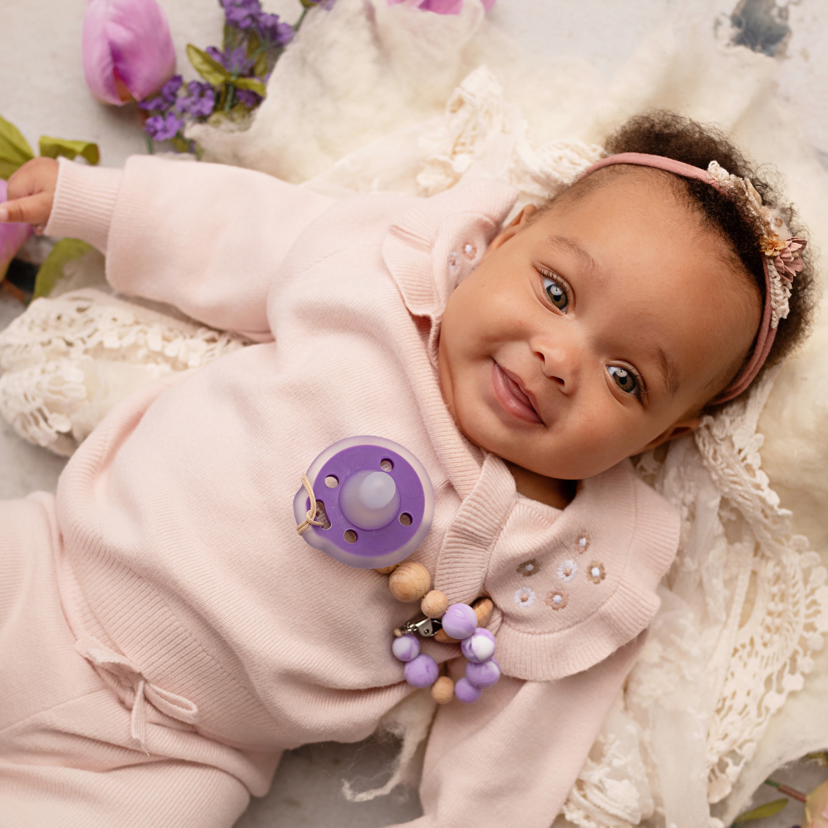 mōmi babypace pacifier - purple